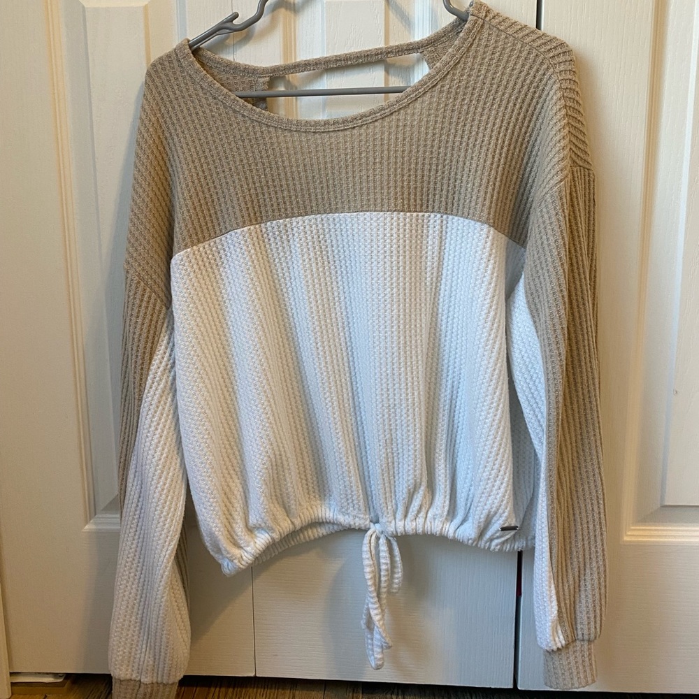 Cropped Tie Sweater